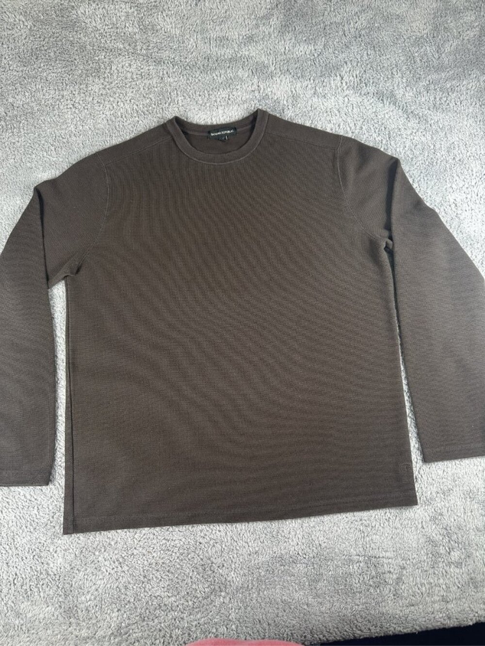 Banana Republic Men's Brown Long Sleeve Crew Neck Knit Sweater  Size M